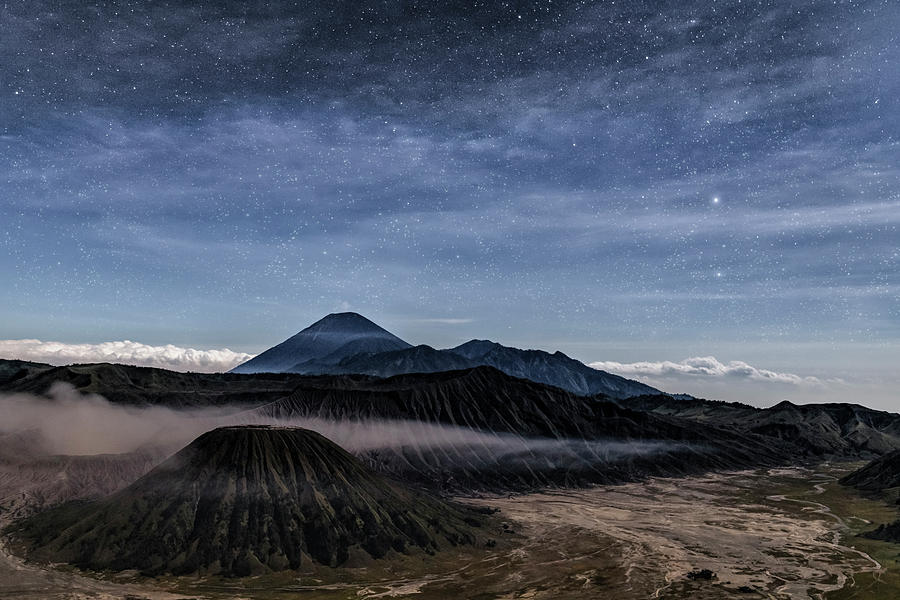  Mount Bromo  with stars Java Photograph by Joana Kruse