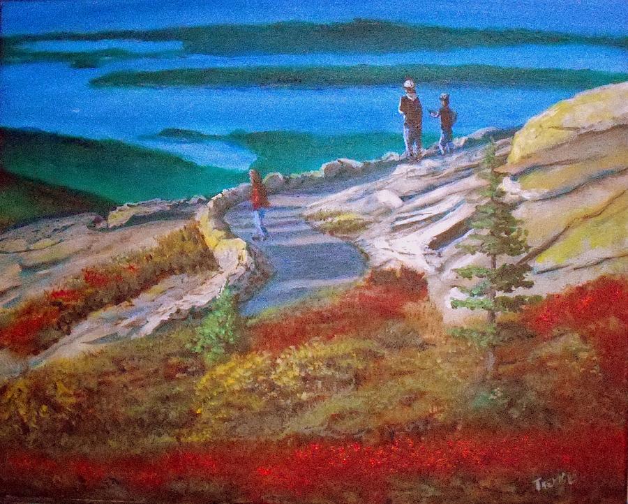 Acadia National Park Painting - Mount Cadilac Path by William Tremble