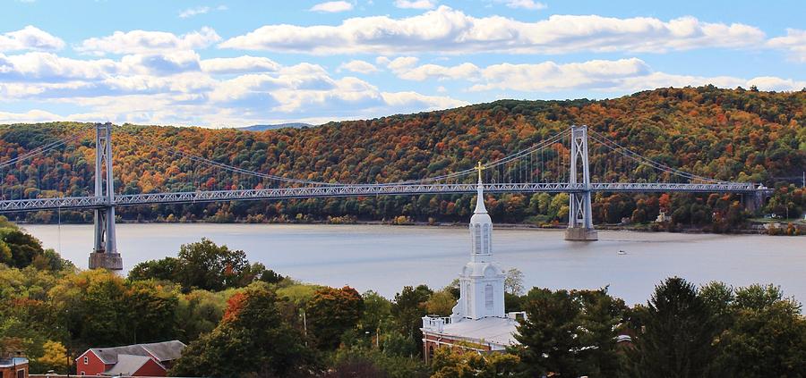 Mount Carmel and The Mid Hudson Bridge Photograph by Karen Silvestri Mount Carmel and The Mid Hudson Bridge Photograph by Karen Silvestri
