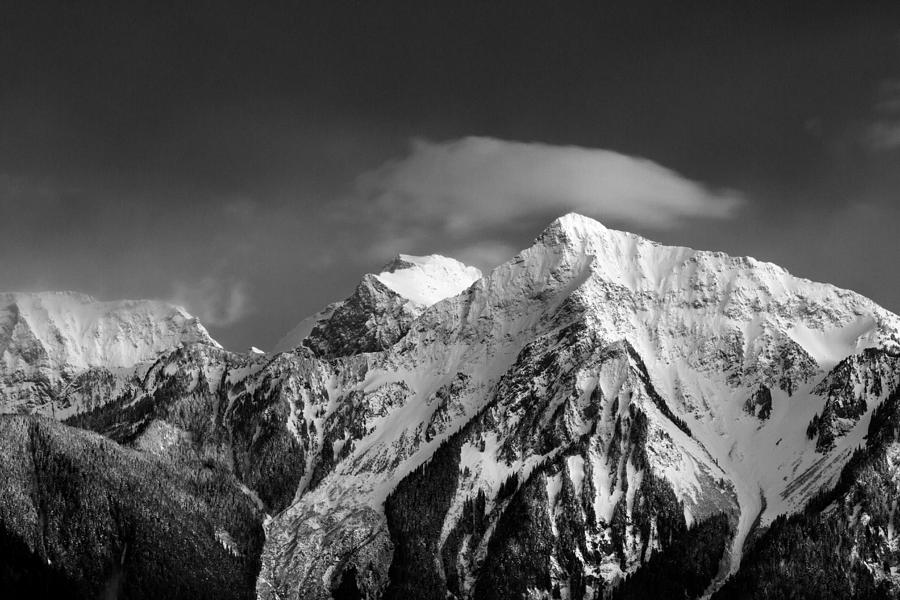 Mount Cheam Black and White Photograph by Michael Russell