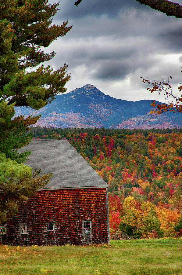 Landscape Photograph - Mount Chocorua over the barn by Jeff Folger