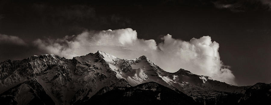 Mount Currie with clouds Photograph by Peter V Quenter