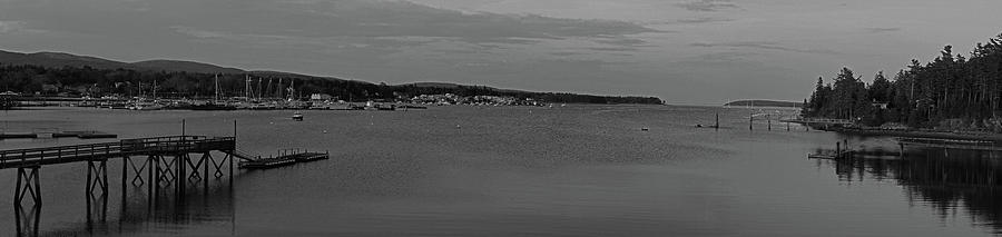 Mount Desert Island Black And White Panorama Photograph by Juergen Roth