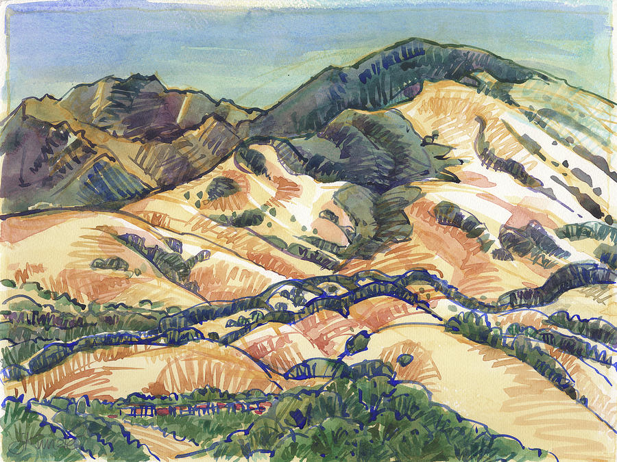 Mount Diablo from Briones Painting by Judith Kunzle