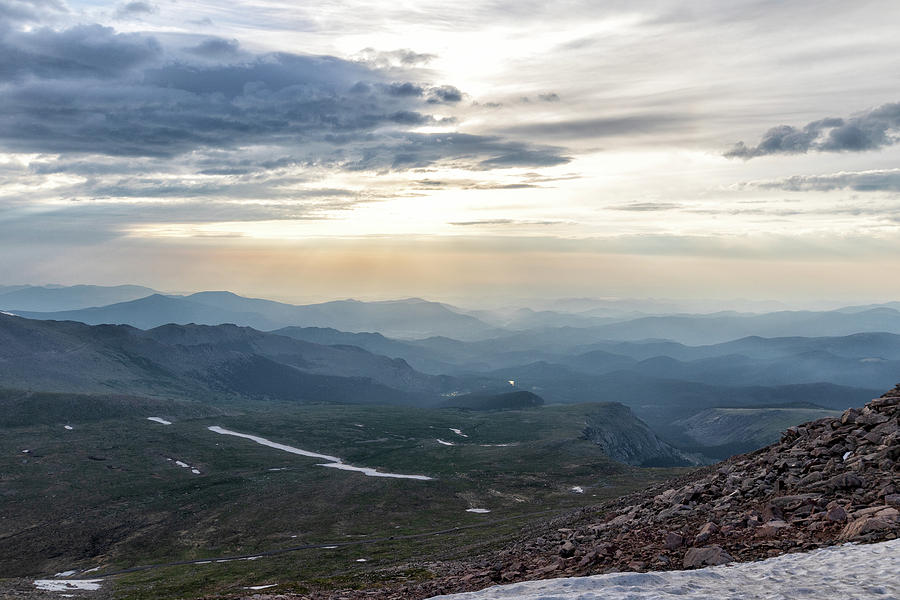 Mount Evans View on a Hazy Morning Photograph by Tony Hake
