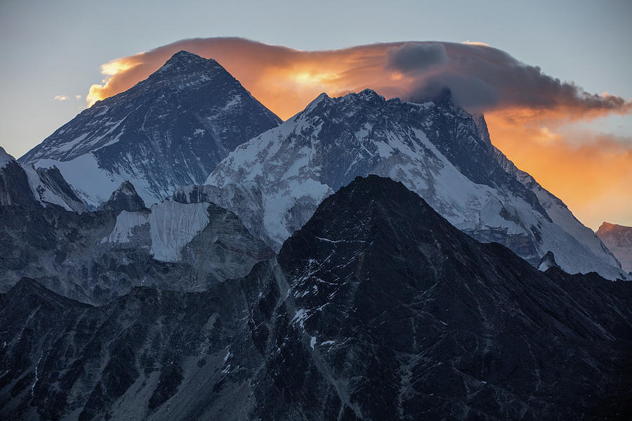 Mount Everest before sunrise Photograph by Frank Tschoepe - Fine Art ...