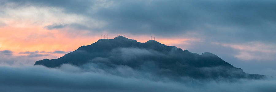 Mount Franklin Stormy Winter Sunset Pano Photograph by SR Green