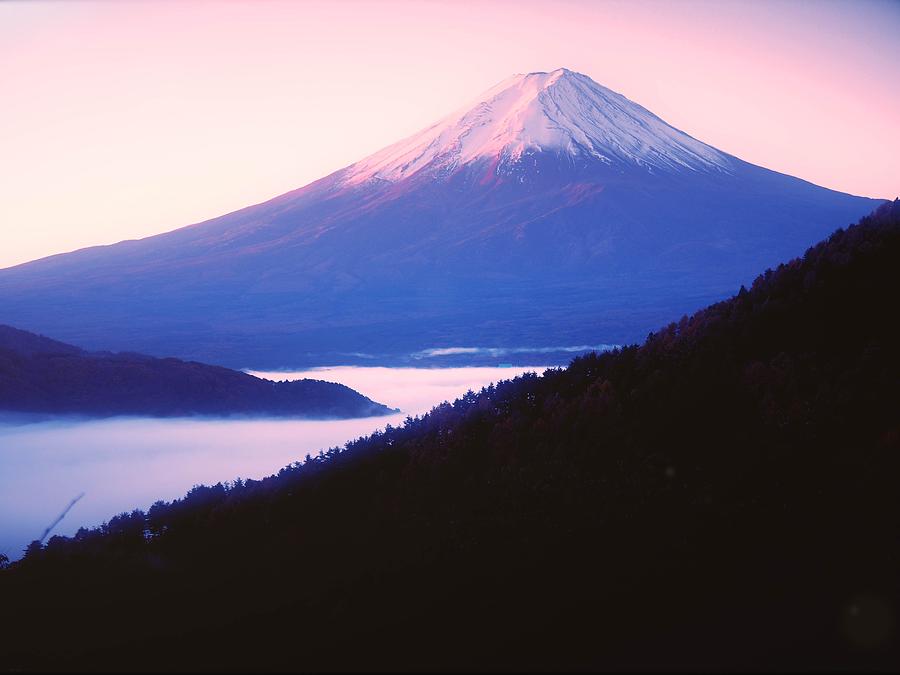 Mount Fuji In Morning Haze Photograph By Chocolate Pudding - Fine Art 