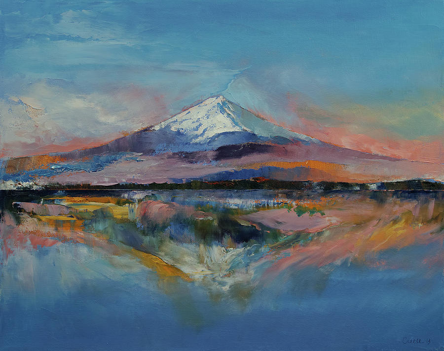 Mount Fuji Painting by Michael Creese