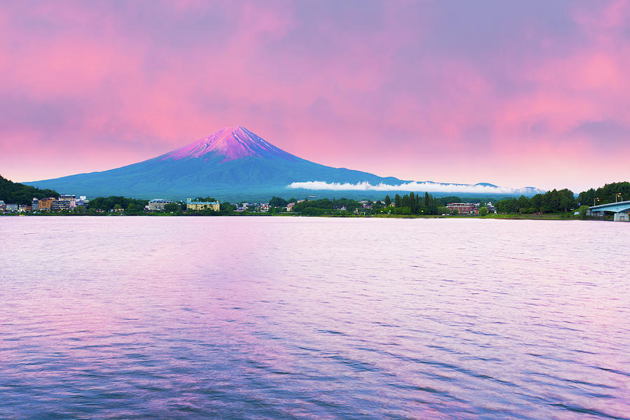 Озеро тони. Фудзи со стороны озера Кавагути. Fujiyama Sunrise.