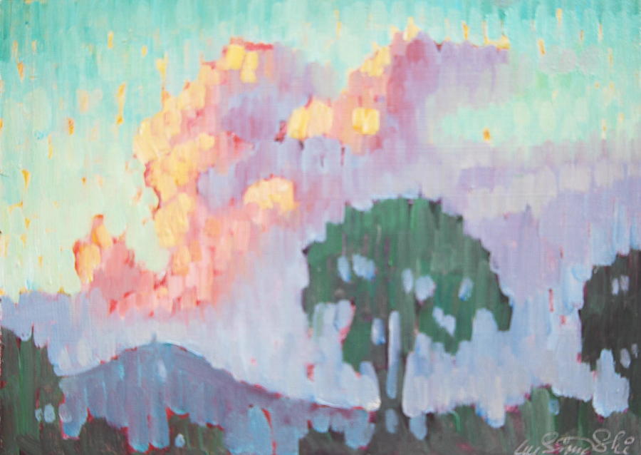 Mount Greylock From My Backyard Painting by Len Stomski