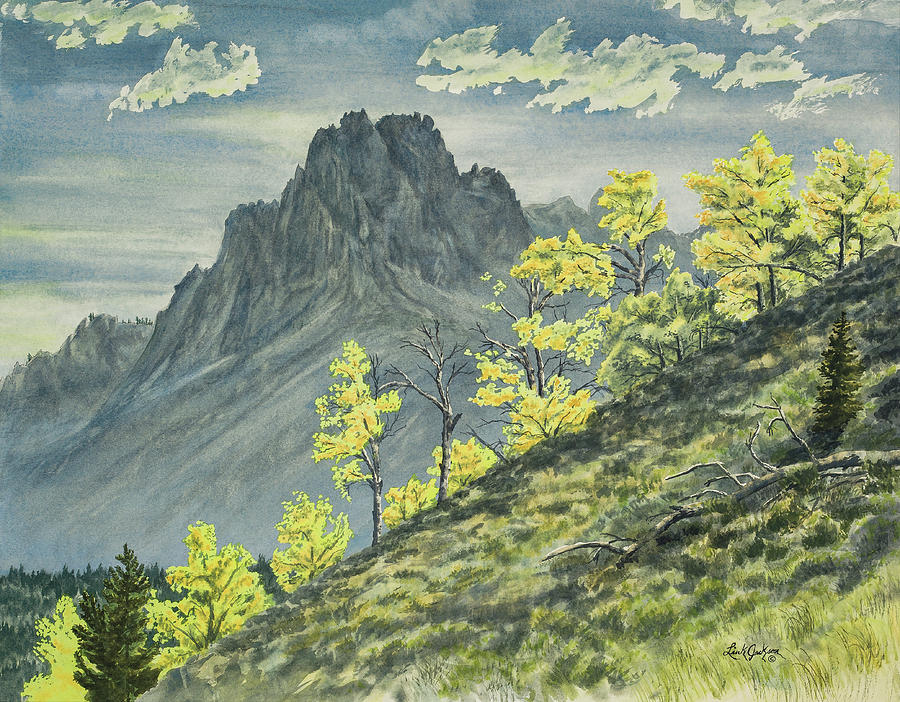 Mount Heyburn and Aspens Painting by Link Jackson