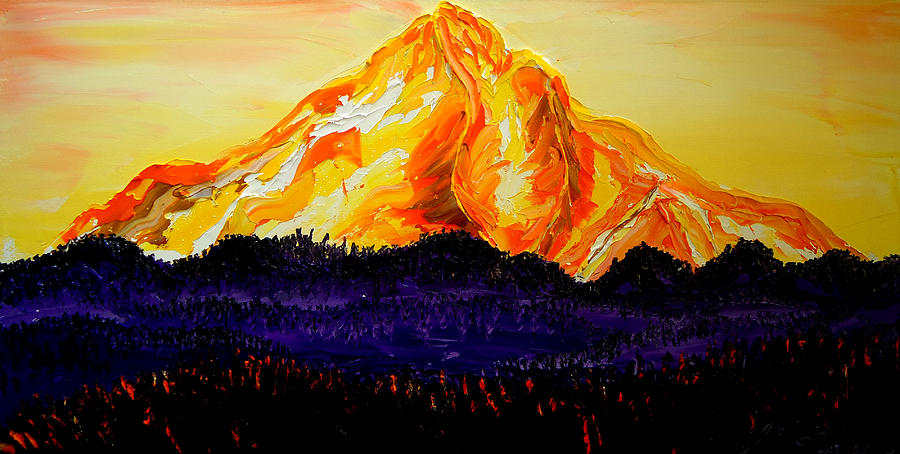 Mount Hood At Dusk #14 Painting by James Dunbar
