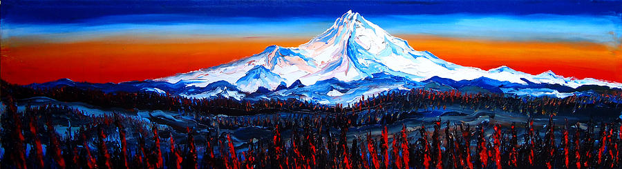 Mount Hood At Dusk #2 Painting by James Dunbar