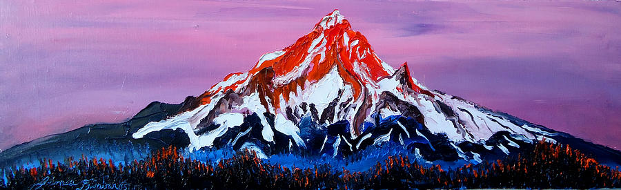 Mount Hood At Dusk 5 Painting by James Dunbar