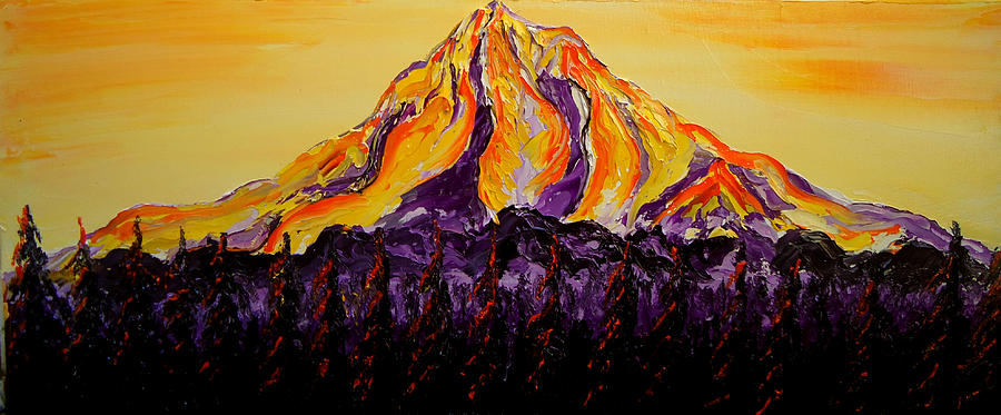 Mount Hood At Dusk 6 Painting by James Dunbar