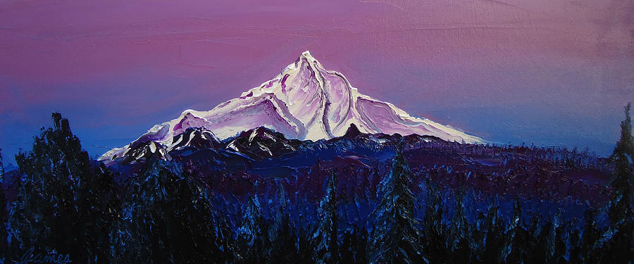 Mount Hood At Dusk 7s Painting by James Dunbar