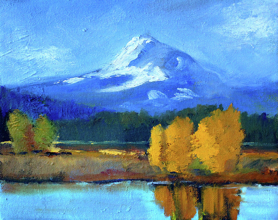 Mount Hood Painting by Nancy Merkle