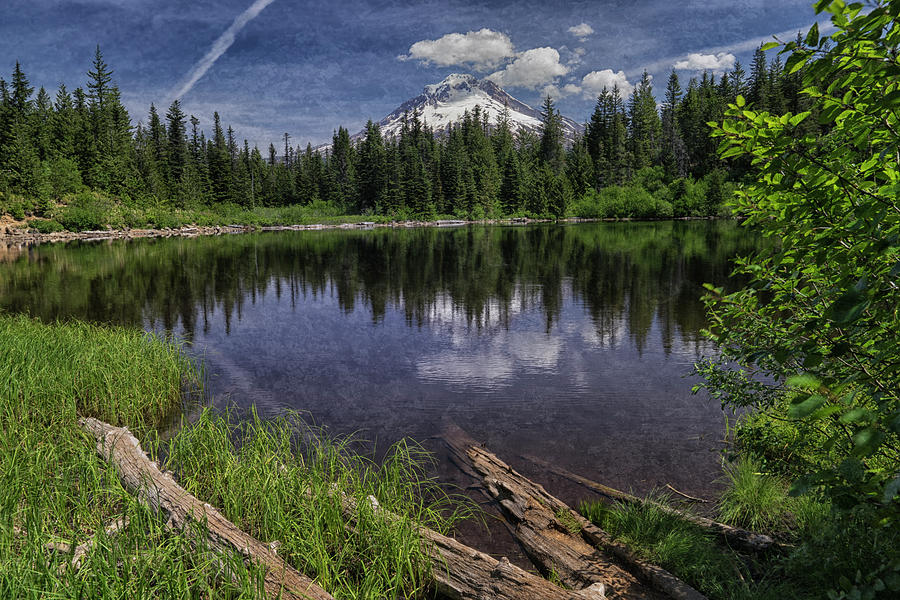 Mount Hood Reflection in Mirror Lake WA 050505 Photograph by Greg Kluempers