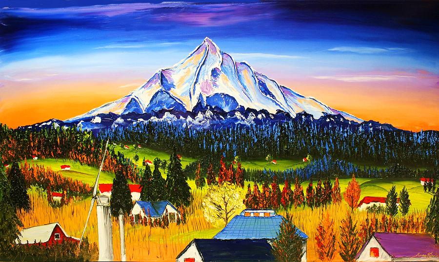 Mount Hood River Valley #1. Painting by James Dunbar