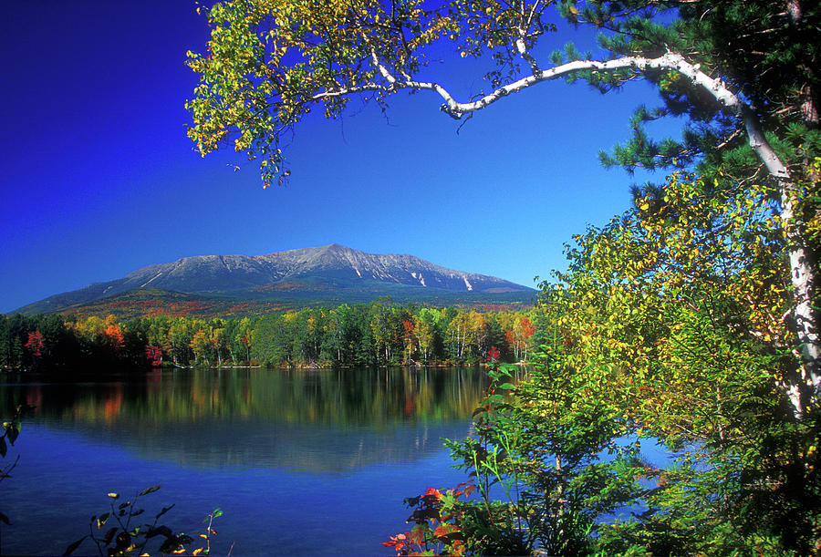 Mount Katahdin from Touge Pond Photograph by John Burk