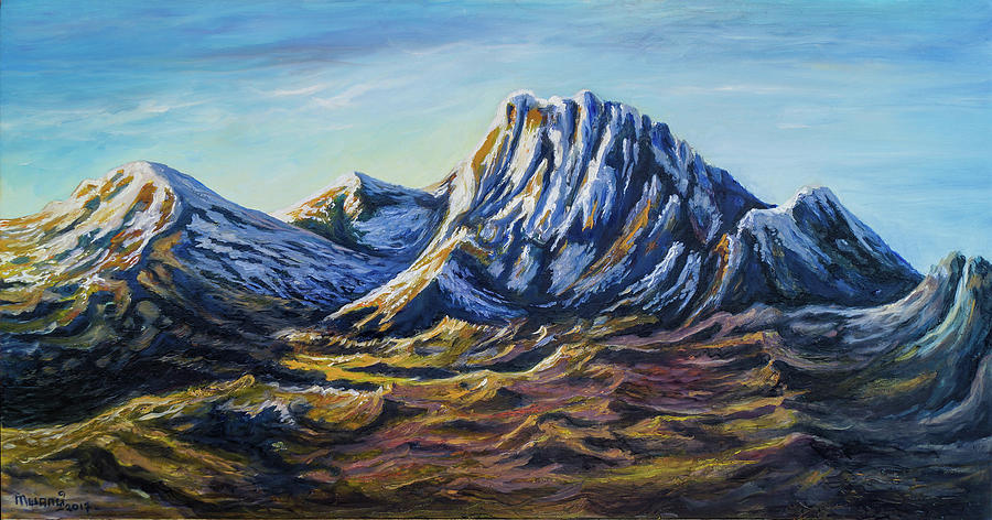 Mount Kenya in the Morning Painting by Anthony Mwangi