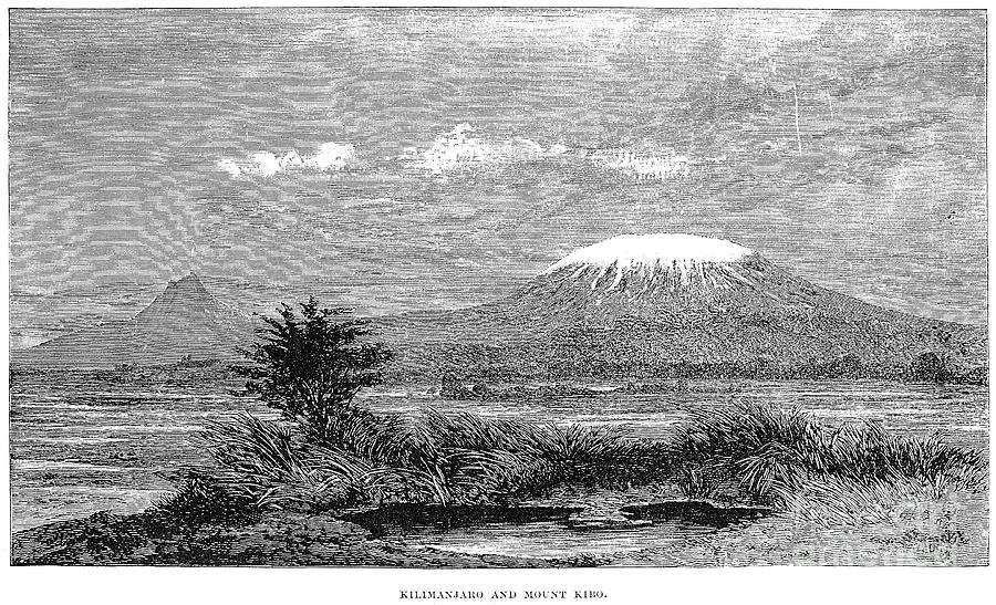 Mount Kilimanjaro, 1884 Photograph by Granger