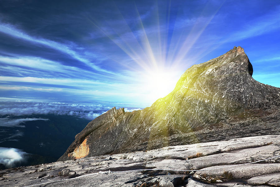 Nature Photograph - Mount Kinabalu by MotHaiBaPhoto Prints