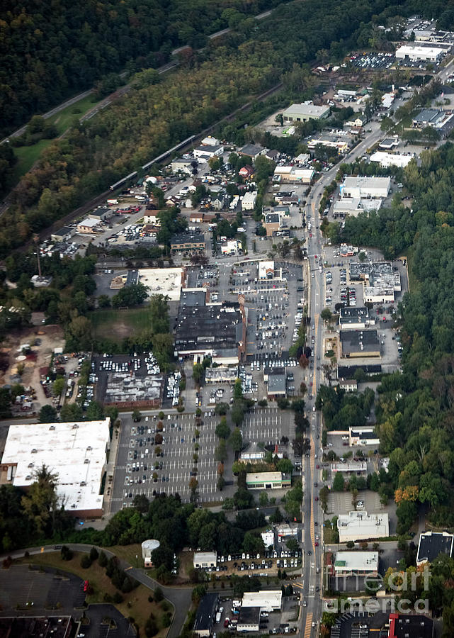 Mount Kisco, New York Aerial Photo Photograph by David Oppenheimer