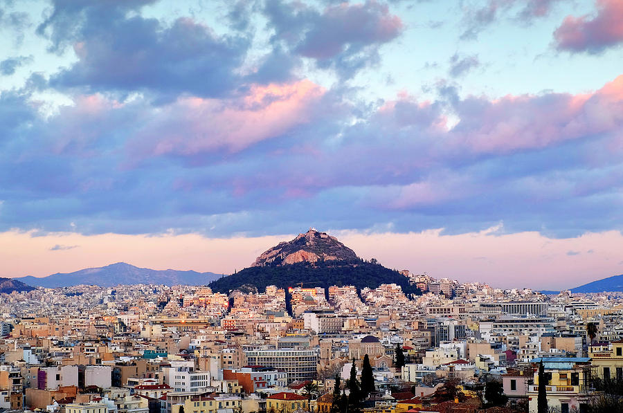 Greek Photograph - Mount Lycabettus by Fabrizio Troiani