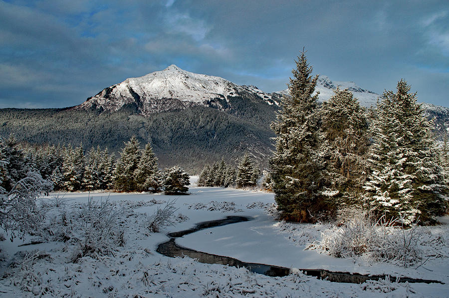 Mount McGinnis in Winter Photograph by Cathy Mahnke