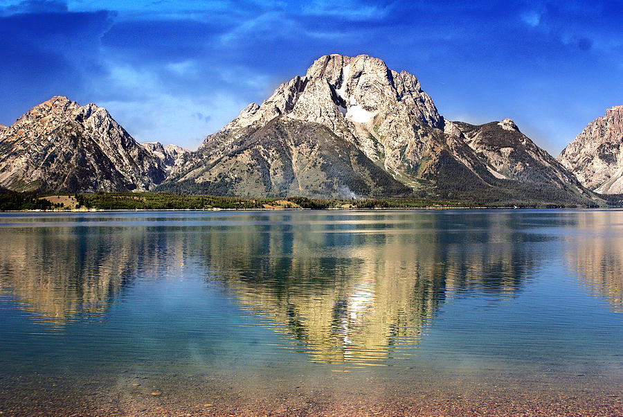 Mount Moran Across The Lake Photograph by Marty Koch