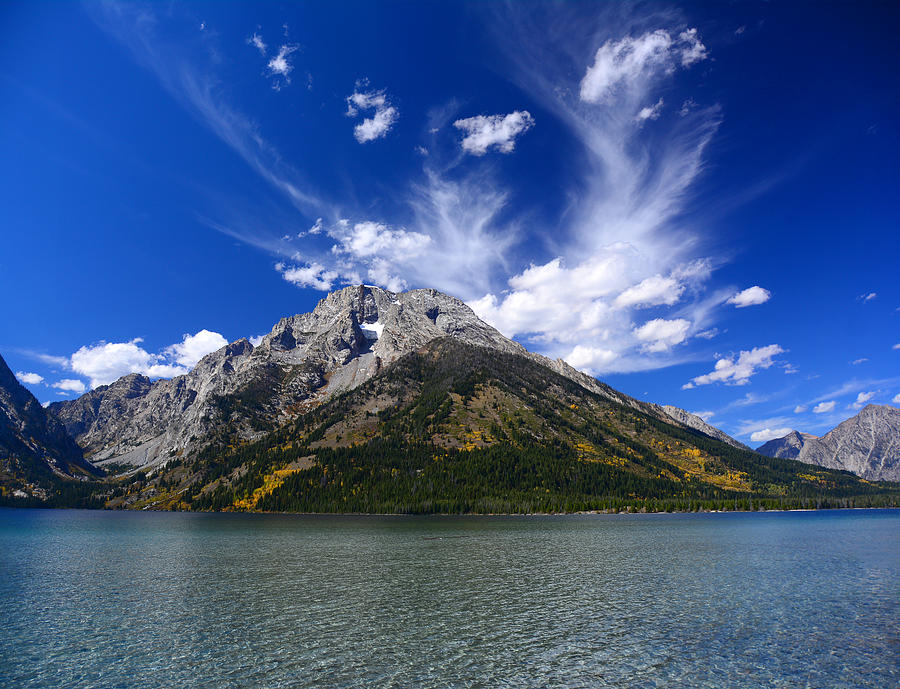 Mount Moran from Leigh Lake Photograph by Raymond Salani III