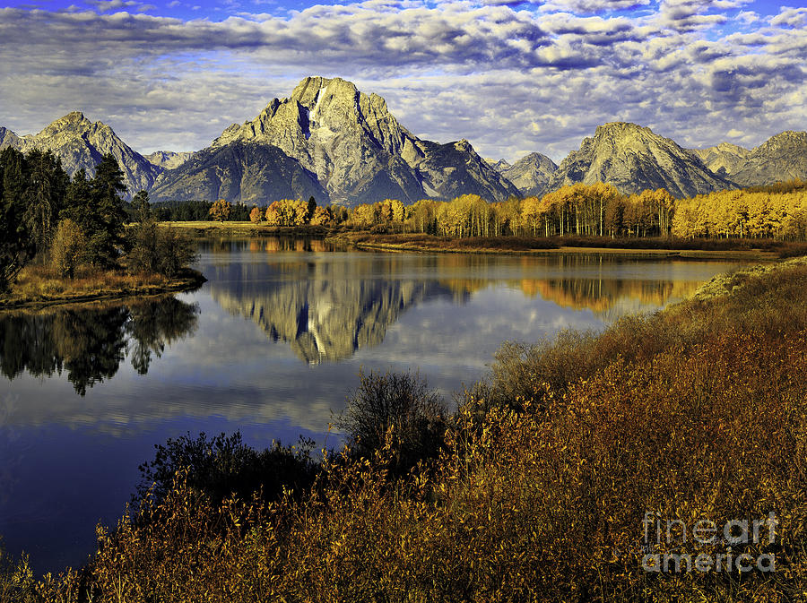 Mount Moran from Ox Bow Bend, Tetons Photograph by Craig J Satterlee