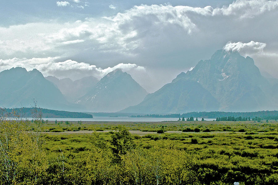 Mount Moran from Willow Flats in Grand Tetons National Park, Wyoming Photograph by Ruth Hager