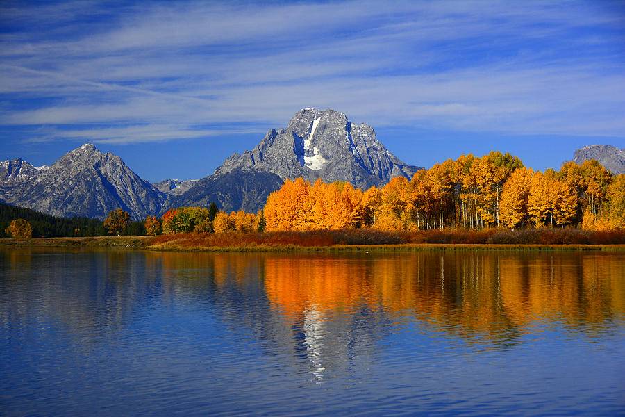 Mount Moran in the Autumn Photograph by Raymond Salani III