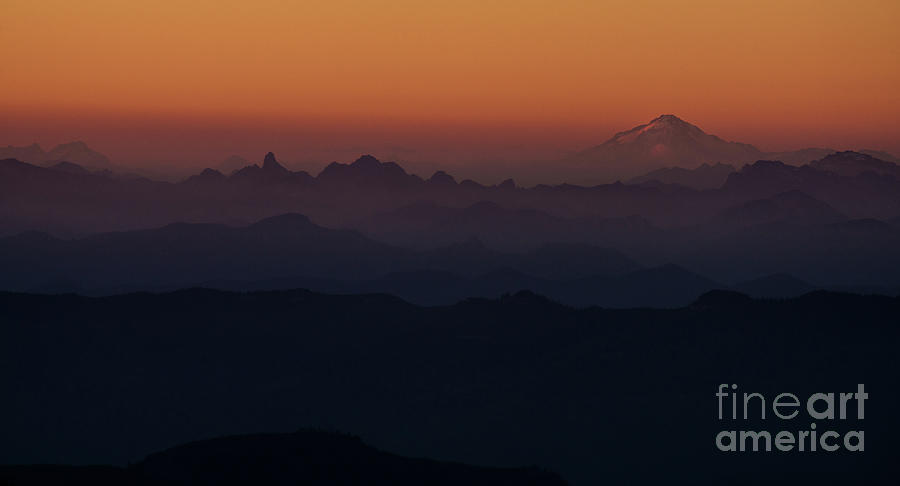 Mount Pilchuck Sunset Layers Photograph by Mike Reid