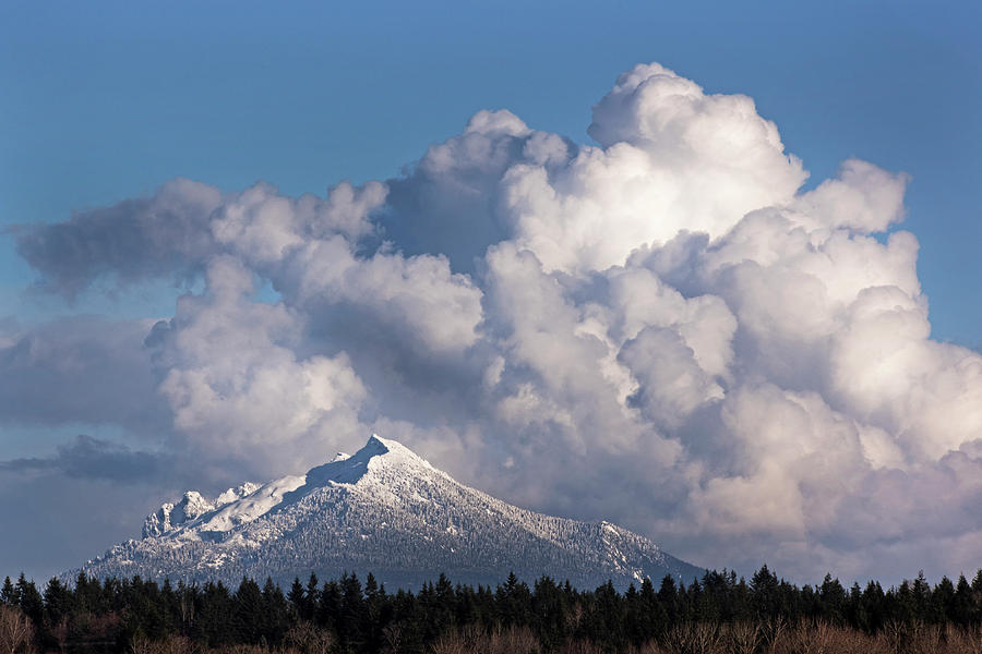 Mountain Photograph - Mount Pilchuk in March by David Lunde
