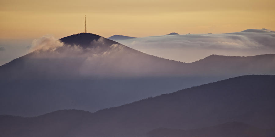 Mount Pisgah in Morning Light - Blue Ridge Mountains Photograph by Rob Travis