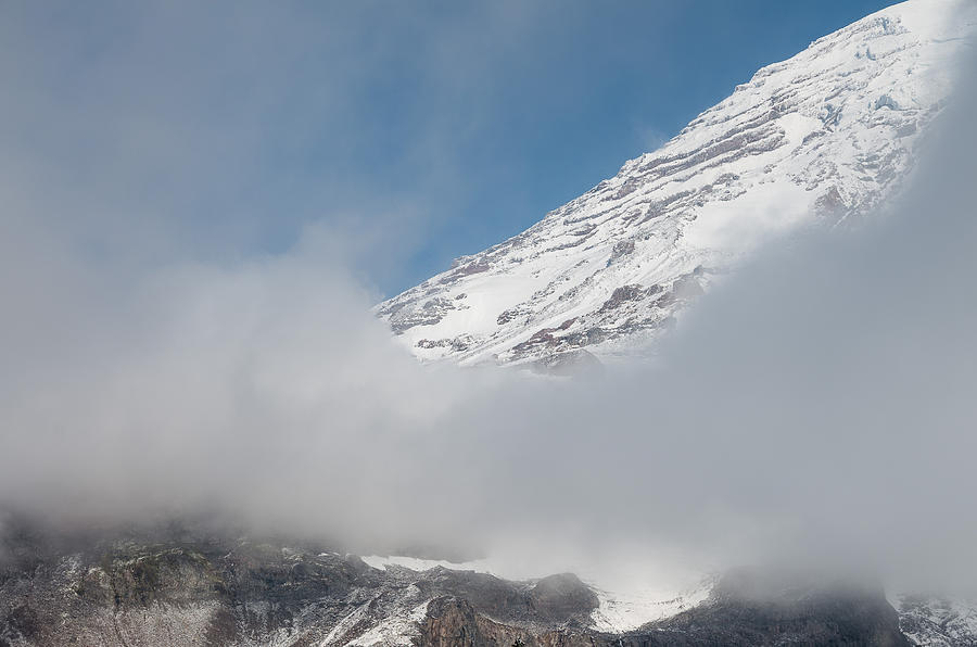 Mount Rainier Behind Clouds 2 Photograph by Greg Nyquist