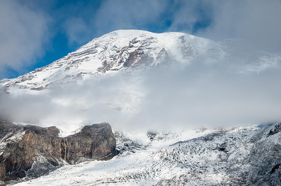 Mount Rainier Behind Clouds 3 Photograph by Greg Nyquist