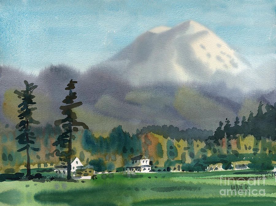 Mt. Rainier Painting - Mount Rainier by Donald Maier