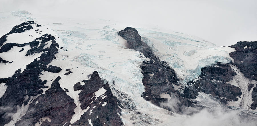 Spring Photograph - Mount Rainier Glaciers by Loree Johnson