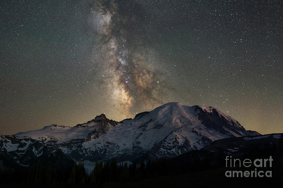 Mount Rainier Milky Way Photograph