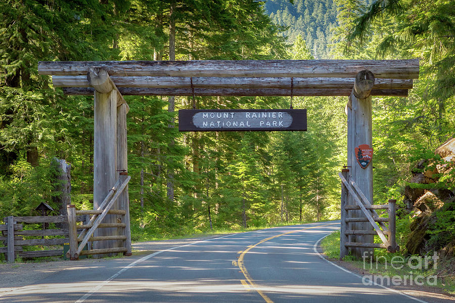 Mount Rainier National Park Gate Photograph by Jerry Fornarotto