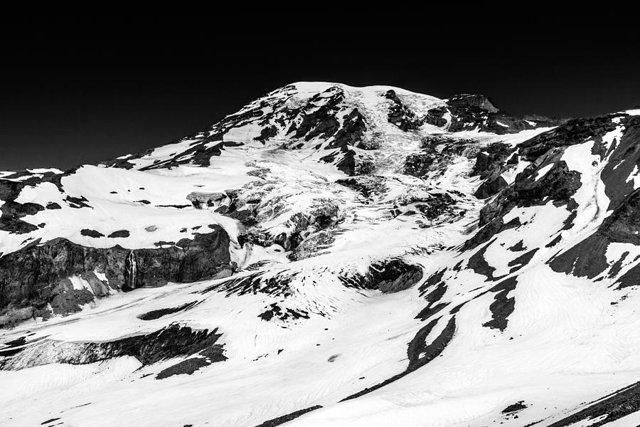 Mount Rainier Peak Black and White Photograph by Pierre Leclerc Photography