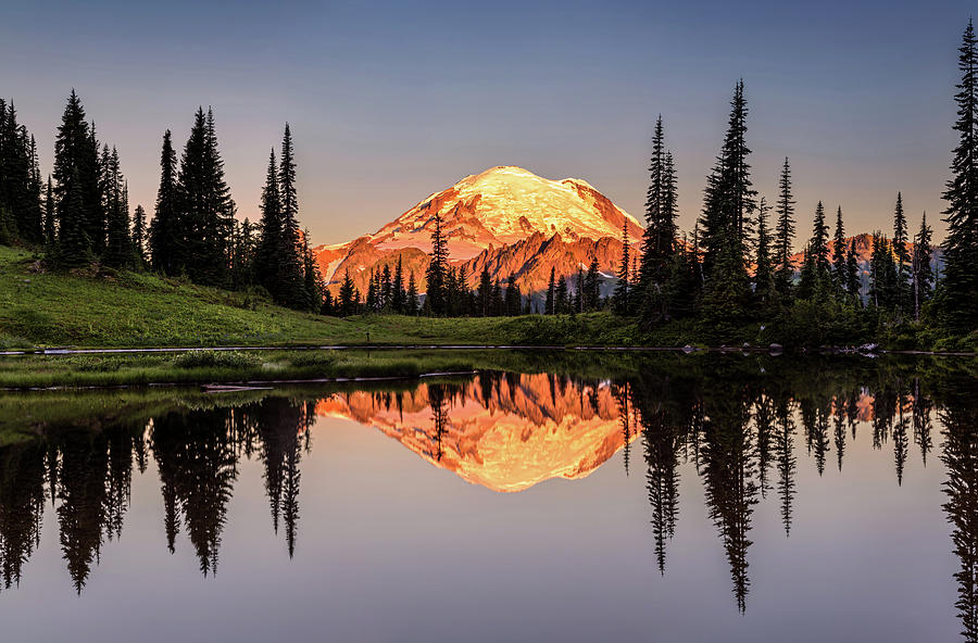 Mount Rainier reflection from Tipsoo Lake Photograph by Pierre Leclerc Photography