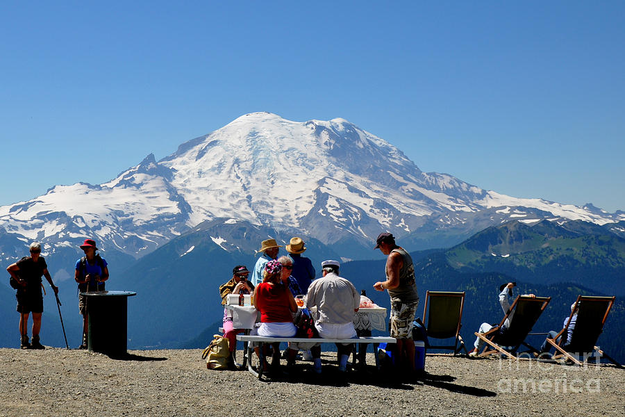 Mount Rainier Seen from Crystal Mountain Summit  7 Photograph by Tatyana Searcy