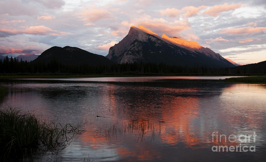 Banff National Park Photograph - Mount Rundle Sunset by Vivian Christopher
