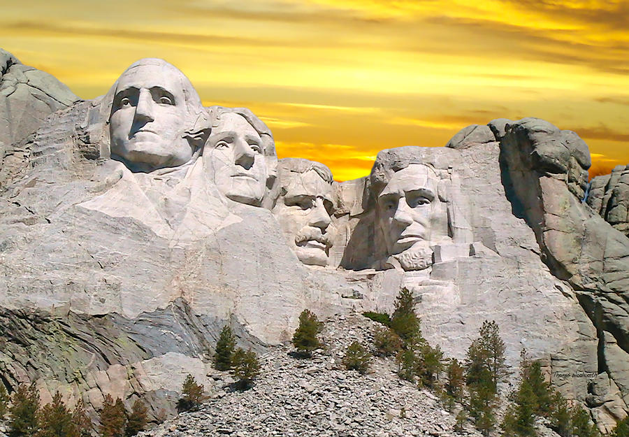 Mount Rushmore 11 Digital Art Photograph by Thomas Woolworth